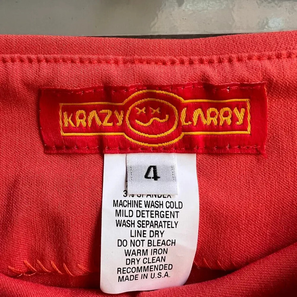 Krazy Larry Coral Microfiber Skinny Pull-On Pants Size 4 - Picture 4 of 5